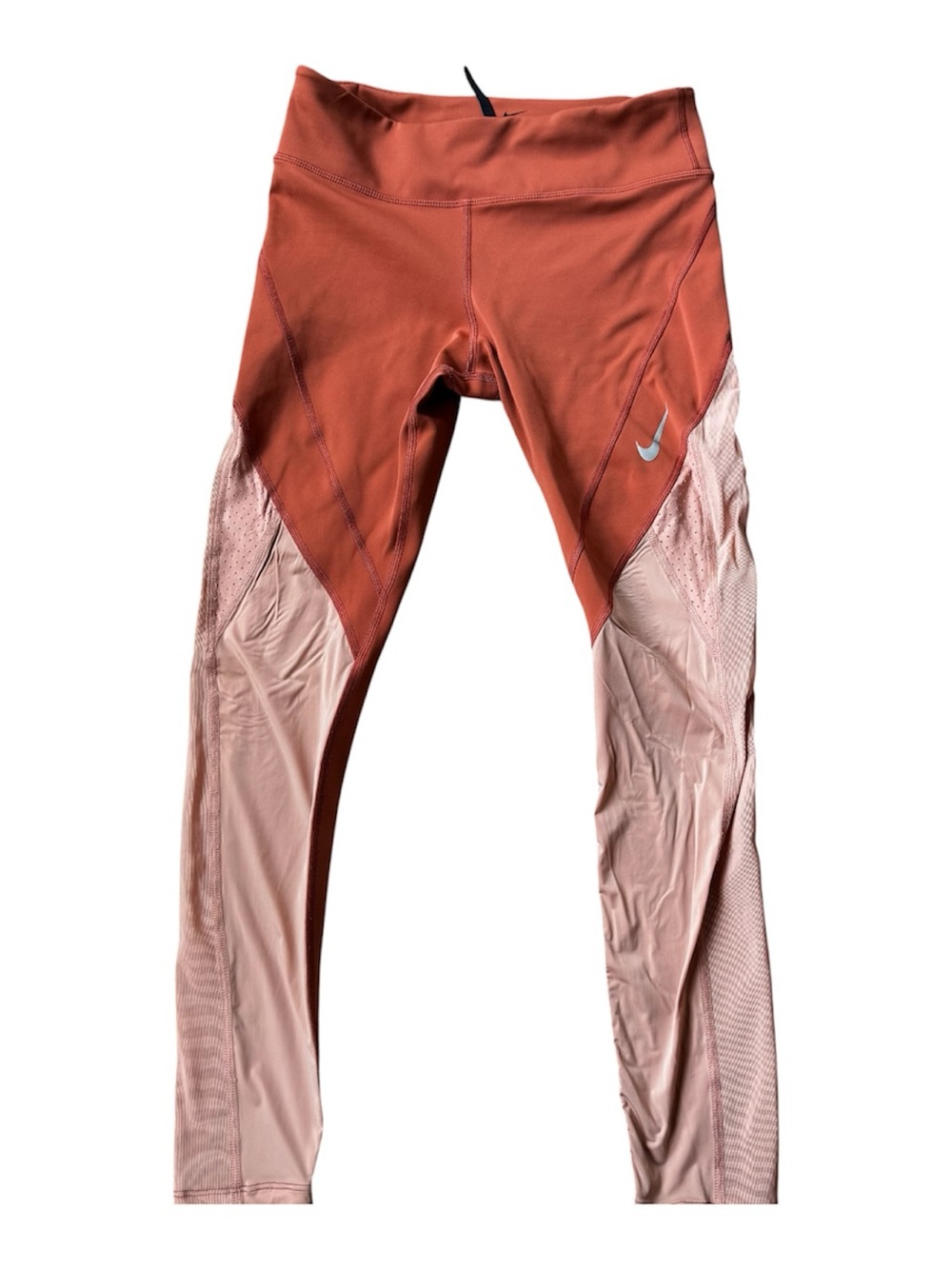 Nike Dri Fit Epic Lux Women’s 7/8 Mesh Run Train Yoga Tights Size S Orange